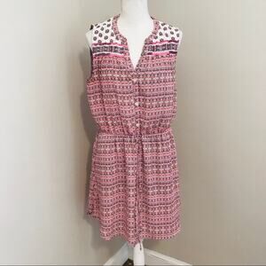 GAP Patterned Sleeveless Shirt Dress